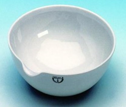 Slika Evaporating basins, porcelain, with spout, round bottom, medium form