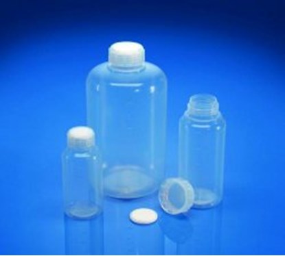 Slika Wide-mouth bottles with cap, graduated, PFA
