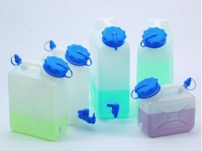 Slika Wide-necked jerrycans, HDPE, with threaded connector and ventilation