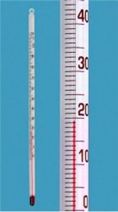 Slika Simple type thermometer, solid stem, red filling