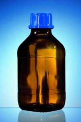 Slika Threaded bottle, soda-lime glass, coated, amber