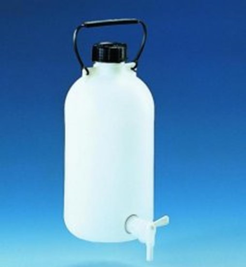 Aspirator bottles, HDPE, with stopcock, PP