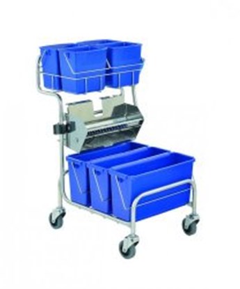 Slika Cleaning trolleys Clino<sup>&reg;</sup> CR6 FP with flat wringer, stainless steel